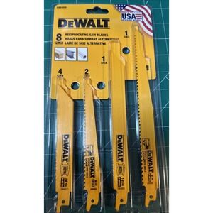 DeWALT 8 Piece Reciprocating Saw Blade Kit Wood Metal Cutting DWA4898  Brand New